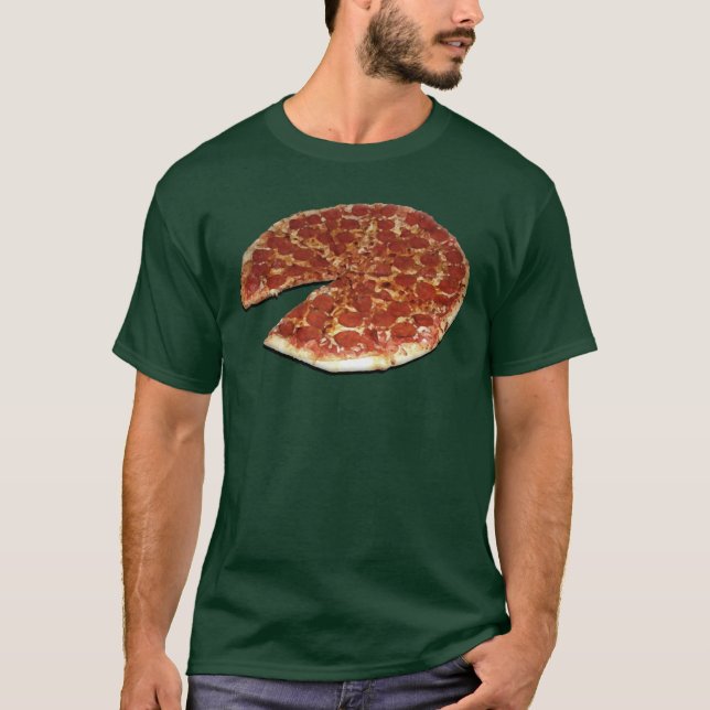 Customizable Black / Dark Pizza T-shirt (Front) (Front)