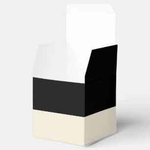 Customizable Black & Eggshell Colorblock Favour Favor Box