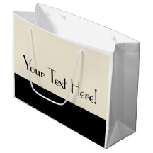 Customizable Black & Eggshell White Colour Block