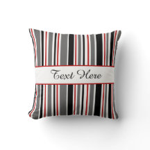 Customizable Black, Grey, Red, White, Stripes