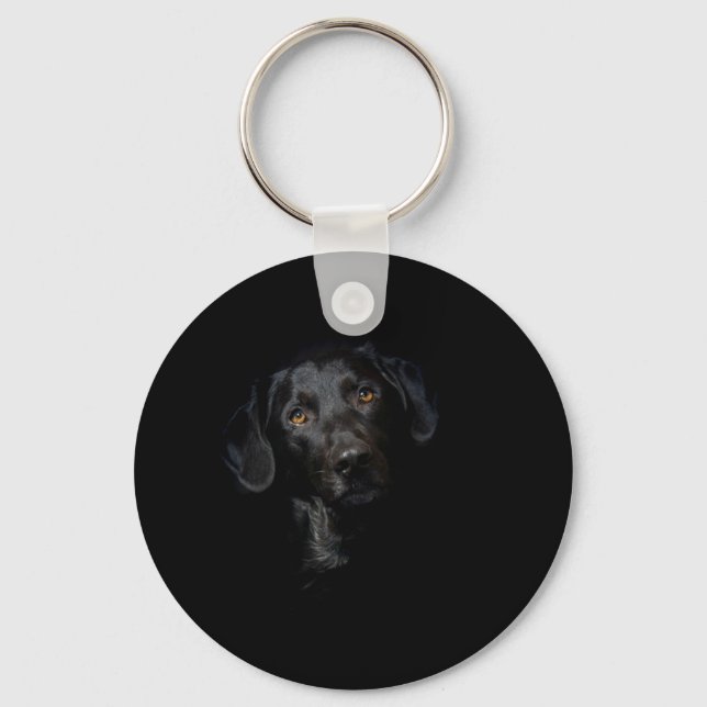 Customizable Black Labrador Retriever Keychain (Front)