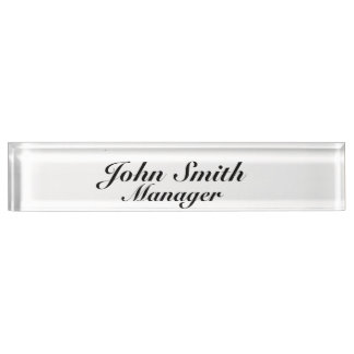 Customizable Black Nameplate