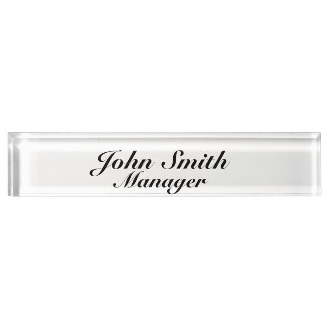 Customizable Black Nameplate (Front)