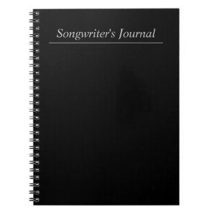 Customizable Black Songwriter's Journal