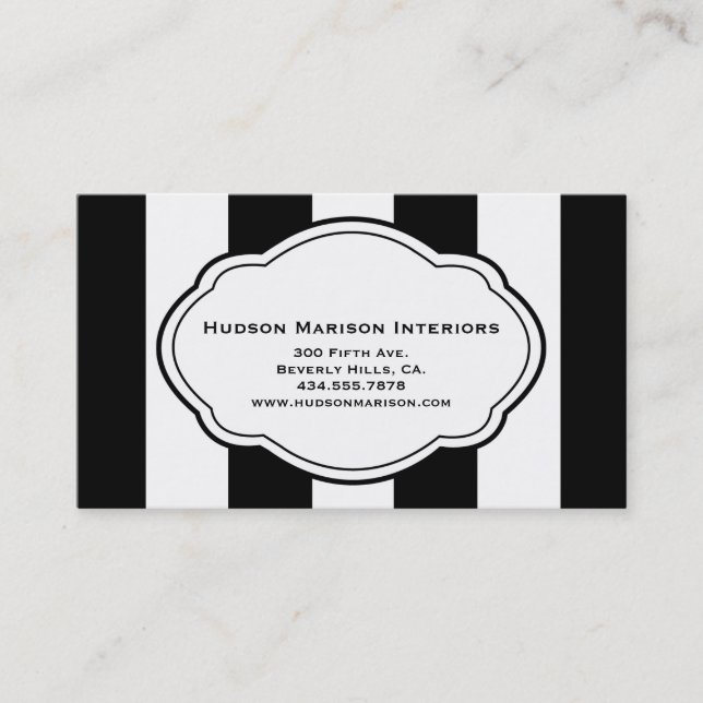 Customizable Black & White Business Card (Front)