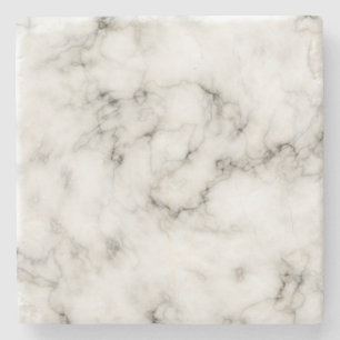 Customizable Black White Marble Stone Finish Coaster