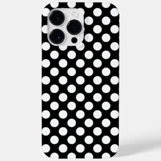Customizable Black White Polka Dots Case-Mate iPhone 14 Pro Max Case