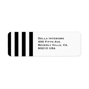 Customizable Black & White Return Address Label