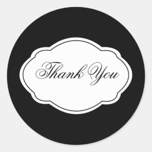 Customizable Black & White Sticker Label