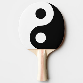 Customizable Black Yin Yang Symbol Ping Pong Paddle