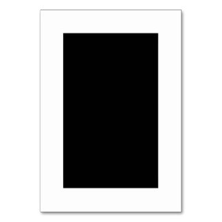 Customizable Blank Black & White Table Number Card
