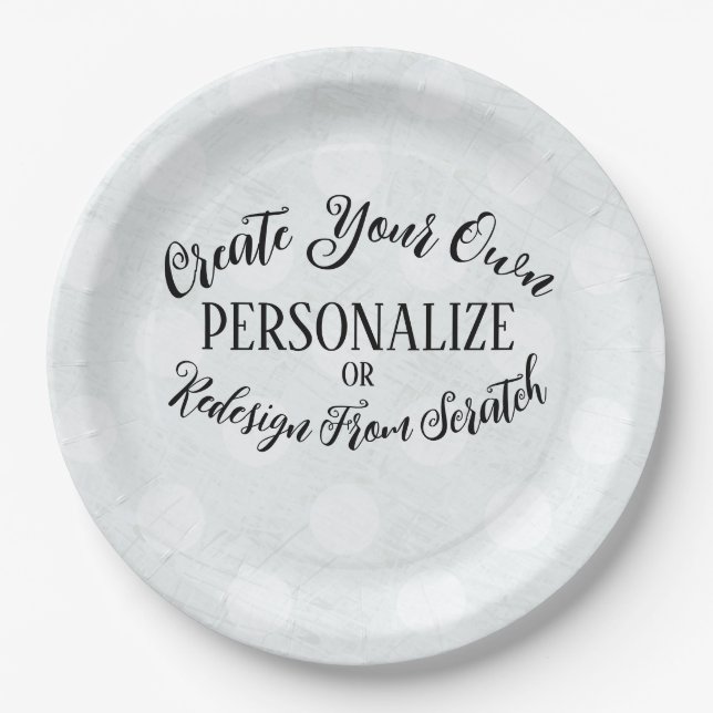 Customizable Blank - Create Your Own Paper Plate (Front)