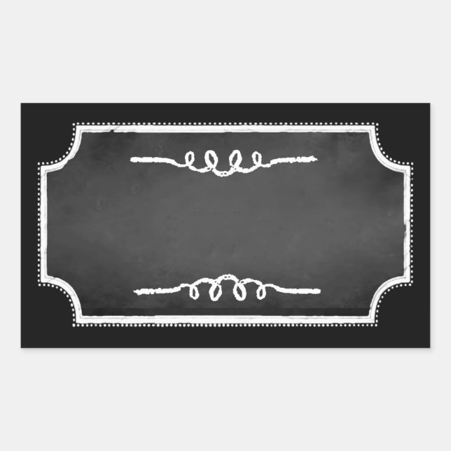 Customizable Blank Faux Chalkboard Sticker Labels (Front)
