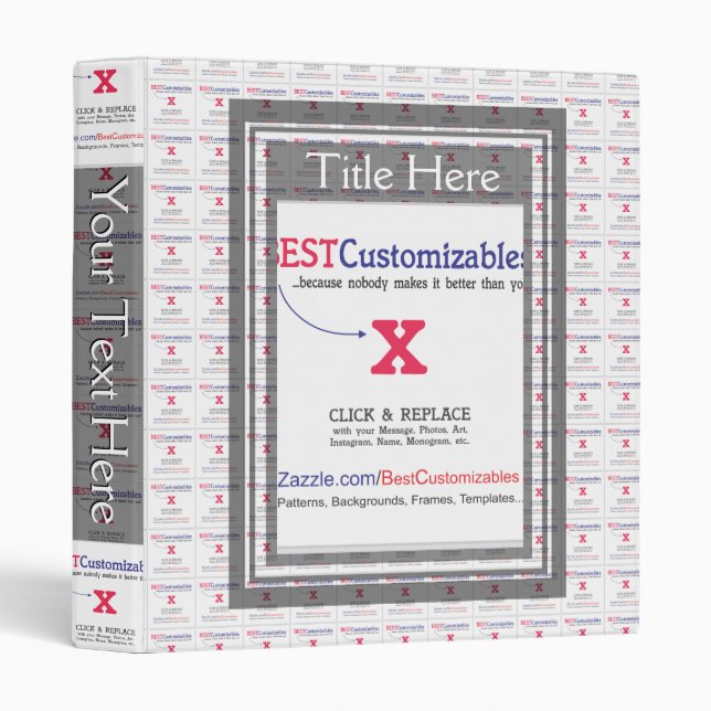 Customizable Blank Gift Template Binder (Front/Spine)