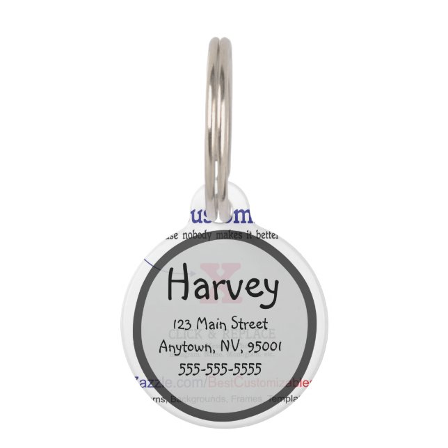 Customizable Blank Gift Template Pet Tag (Front)