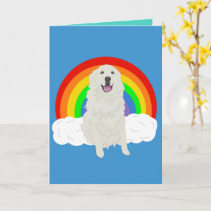Customizable Blank Great Pyrenees Rainbow  Card