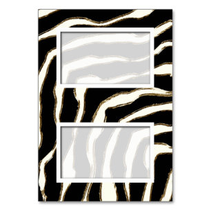 Customizable Blank Zebra Print Name Place Card