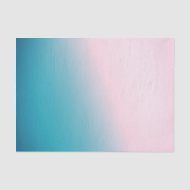 Customizable Blue and Pink Gradient Tissue Paper (Front)