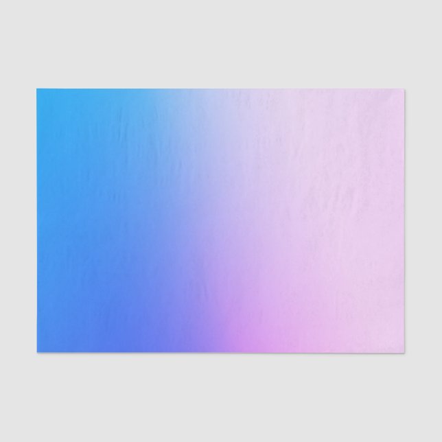 Customizable Blue and Pink Gradient Tissue Paper (Front)