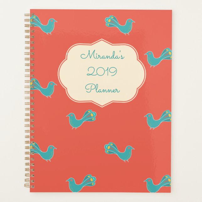 Customizable Blue Bird Planner (Front)