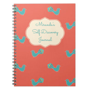 Customizable Blue Bird Self Discovery Journal