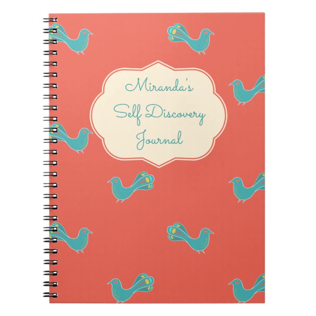 Customizable Blue Bird Self Discovery Journal (Front)