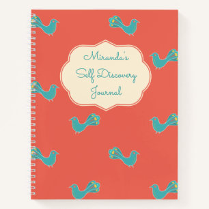 Customizable Blue Bird Self Discovery Journal