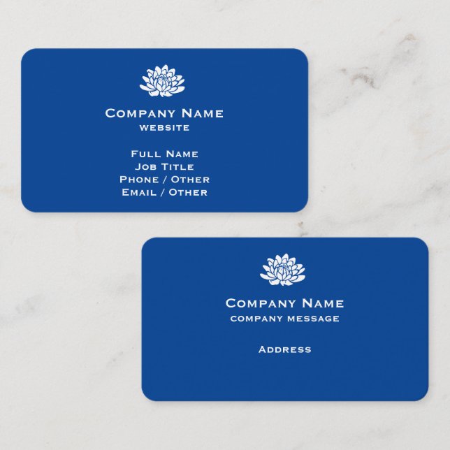 Customizable Blue Business Card (Front/Back)