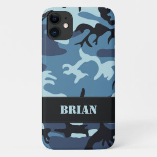 Customizable Blue Camo iPod Touch Case