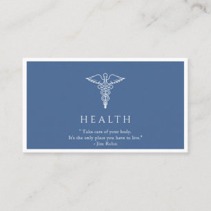 Customizable Blue Healthcare Professional  Business Card