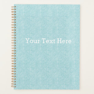 Customizable Blue Knit Inspired Planner