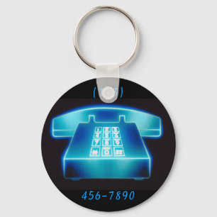 Customizable Blue Phone Keychain