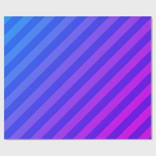 Customizable Blue, Purple, & Pink Stripes Wrapping Paper