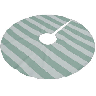 Customizable Blue Stripes Brushed Polyester Tree Skirt