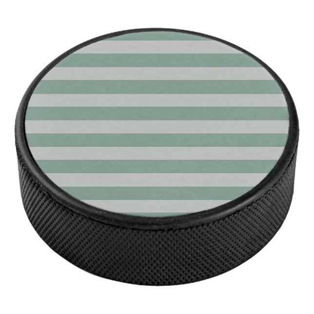 Customizable Blue Stripes Hockey Puck (3/4)