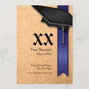 Customizable Blue Year Class Reunion Invitation
