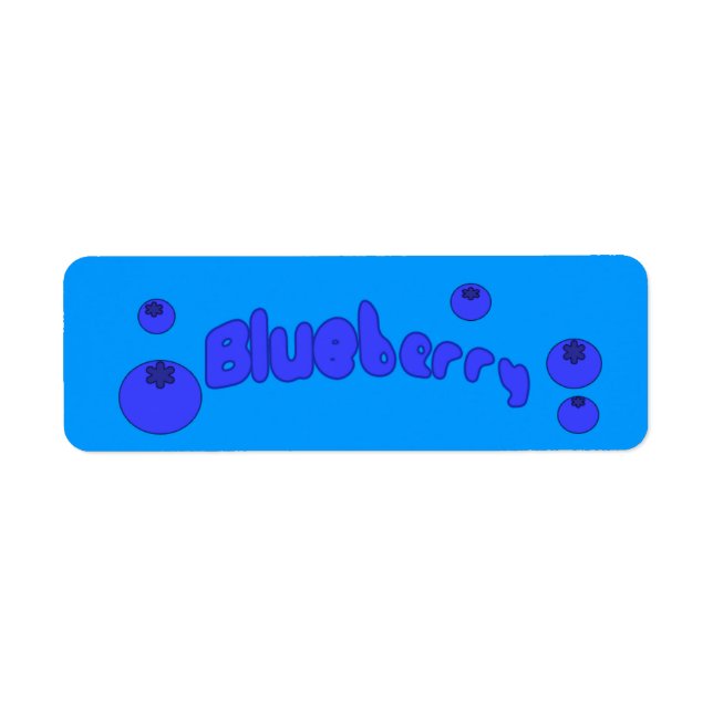 Customizable Blueberry Bakery Labels (Front)