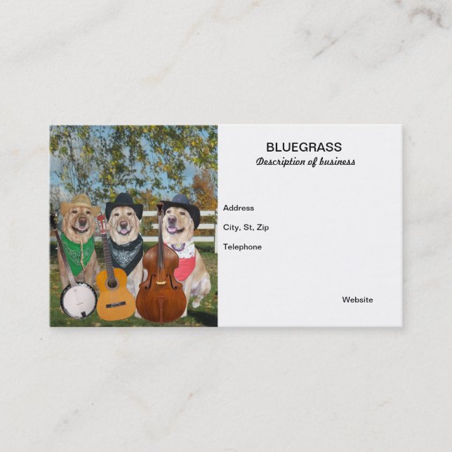 Customizable Bluegrass Labs Business Card (Front)