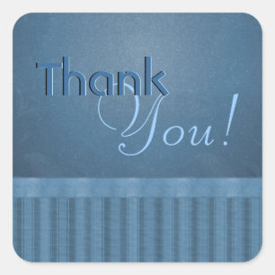 Customizable Blues Thank You Stickers