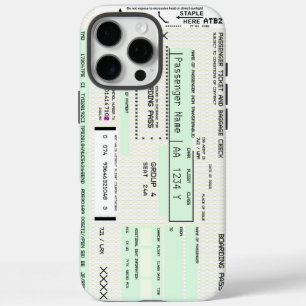 Customizable Boarding Pass Aviation iPhone 16 Pro Max Case