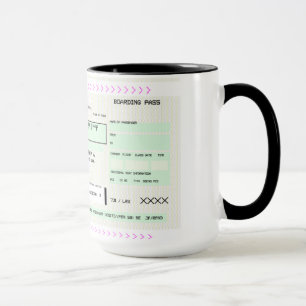 Customizable Boarding Pass Mug