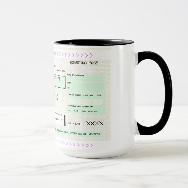 Customizable Boarding Pass Mug (Right)