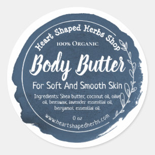Customizable Body Butter Label Handmade Business
