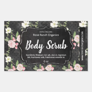 Customizable Body Scrub Label Handmade Business