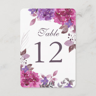 Customizable Boho Botanicals Table Number Cards