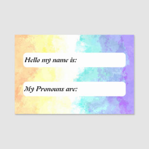 Customizable Boho Marbled Genderfaun Pride Flag Name Tag