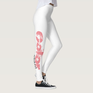 Customizable Bold Colour Guard Text Leggings