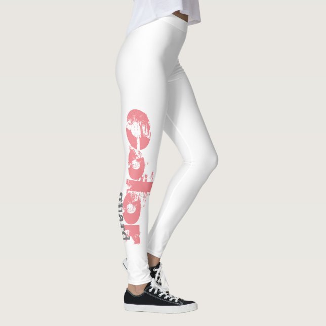 Customizable Bold Colour Guard Text Leggings (Right)