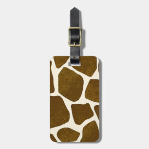 Customizable Bold Giraffe Print Luggage Tag