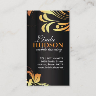 Customizable Bold Mobile Tanning Business Cards